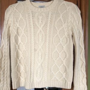 LL Bean Cable knit sweater